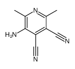 5-amino-2,6-dimethylpyridine-3,4-dicarbonitrile结构式