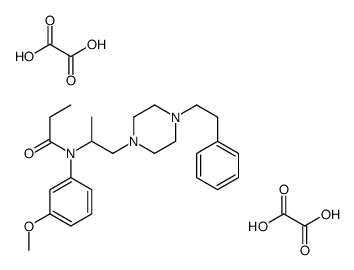 N-(3-methoxyphenyl)-N-[1-[4-(2-phenylethyl)piperazin-1-yl]propan-2-yl]propanamide,oxalic acid结构式