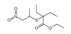 ETHYL 2-ETHYL-2-((1-NITROPROPAN-2-YL)THIO)BUTANOATE Structure