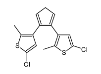 5-chloro-3-[5-(5-chloro-2-methylthiophen-3-yl)cyclopenta-1,4-dien-1-yl]-2-methylthiophene Structure