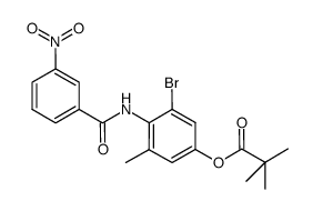 N-(2-bromo-6-methyl-4-pivaloyloxyphenyl) 3-nitrobenzamide结构式
