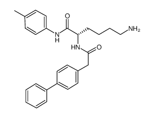 (s)-6-amino-2-(2-biphenyl-4-yl-acetylamino)-hexanoic acid p-tolylamide结构式