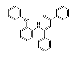 1,3-diphenyl-3-(2-phenylselanylanilino)prop-2-en-1-one Structure