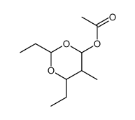 m-Dioxan-4-ol, 2,6-diethyl-5-methyl-, acetate Structure