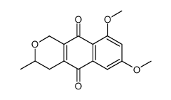 3,4-dihydro-7,9-dimethoxy-3-methyl-1H-naphtho[2,3-c]pyran-5,10-dione结构式