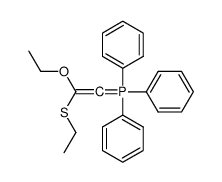 (2-ethoxy-2-ethylsulfanylethenylidene)-triphenyl-λ5-phosphane Structure