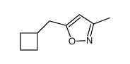 5-(cyclobutylmethyl)-3-methyl-1,2-oxazole结构式