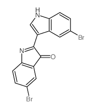 3H-Indol-3-one,5-bromo-2-(5-bromo-1H-indol-3-yl)-结构式