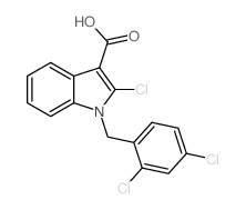 1H-Indole-3-carboxylicacid, 2-chloro-1-[(2,4-dichlorophenyl)methyl]-结构式