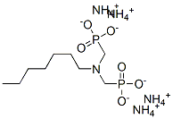 [(heptylimino)bis(methylene)]bisphosphonic acid, ammonium salt structure