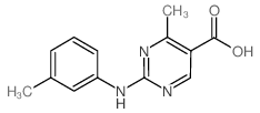 4-Methyl-2-[(3-methylphenyl)amino]pyrimidine-5-carboxylic acid结构式