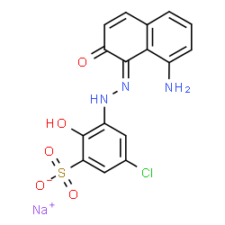 sodium 3-[(8-amino-2-hydroxy-1-naphthyl)azo]-5-chloro-2-hydroxybenzenesulphonate结构式