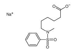 sodium 6-[methyl(phenylsulphonyl)amino]hexanoate structure