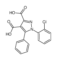 1-(2-chlorophenyl)-5-phenylpyrazole-3,4-dicarboxylic acid Structure