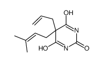 5-(3-methylbut-2-enyl)-5-prop-2-enyl-1,3-diazinane-2,4,6-trione Structure