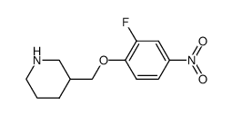 3-(2-fluoro-4-nitrophenoxymethyl)piperidine结构式