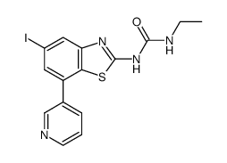 1-ethyl-3-(5-iodo-7-pyridin-3-yl-benzothiazol-2-yl)urea结构式