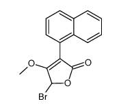 5-Bromo-4-methoxy-3-naphthalen-1-yl-5H-furan-2-one Structure