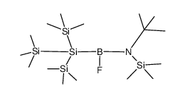 {tert-butyl(trimethylsilyl)amino}fluoro{tris(trimethylsilyl)silyl}borane Structure
