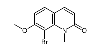 8-bromo-1-methyl-7-(methyloxy)-2(1H)-quinolinone Structure