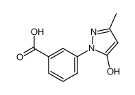 3-(5-hydroxy-3-methylpyrazol-1-yl)-benzoic acid结构式