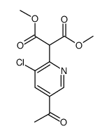 dimethyl (5-acetyl-3-chloropyridin-2-yl)malonate结构式