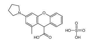 1-methyl-3-pyrrolidin-1-yl-9H-xanthene-9-carboxylic acid,sulfuric acid结构式