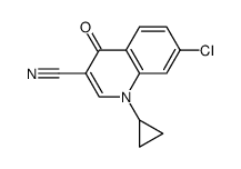 7-chloro-1-cyclopropyl-1,4-dihydro-4-oxo-3-quinolinecarboxylic acid nitrile Structure