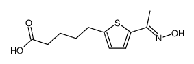 5-[5-(1-hydroxyimino-ethyl)-[2]thienyl]-valeric acid Structure