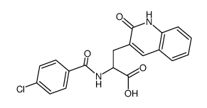 2-(4-chlorobenzoylamino)-3-(2-quinolon-3-yl)propionic acid Structure