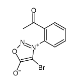 4-Bromo-3-(2-acetylphenyl)-sydnone结构式
