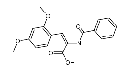 α-benzoylamino-2,4-dimethoxy-cinnamic acid Structure