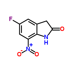 5-Fluoro-7-nitro-1,3-dihydro-2H-indol-2-one structure