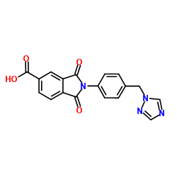 1,3-Dioxo-2-[4-(1H-1,2,4-triazol-1-ylmethyl)phenyl]-5-isoindolinecarboxylic acid Structure