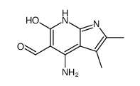 4-Amino-2,3-dimethyl-6-oxo-6,7-dihydro-1H-pyrrolo[2,3-b]pyridine- 5-carbaldehyde Structure