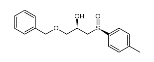(R)-1-(benzyloxy)-3-((R)-p-tolylsulfinyl)propan-2-ol结构式