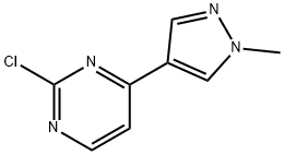 2-Chloro-4-(1-methyl-1H-pyrazol-4-yl)-pyrimidine结构式