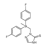 2-{[bis-(4-fluorophenyl)-methyl-silanyl]-methyl}-2,4-dihydro[1,2,4]triazole-3-thione结构式