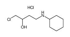 1-chloro-4-(cyclohexylamino)butan-2-ol hydrochloride Structure