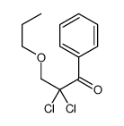 2,2-dichloro-1-phenyl-3-propoxypropan-1-one结构式