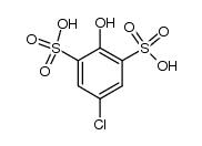 5-chloro-2-hydroxy-benzene-1,3-disulfonic acid结构式