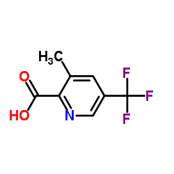 3-Methyl-5-(trifluoromethyl)-2-pyridinecarboxylic acid结构式