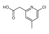 2-(6-chloro-4-methylpyridin-2-yl)acetic acid结构式