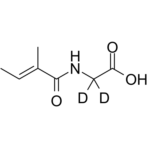 N-Tigloylglycine-2,2-d2结构式