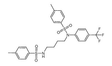 4-methyl-N-(4-((4-methylphenyl)sulfonamido)butyl)-N-(4-(trifluoromethyl)phenyl)benzenesulfonamide Structure