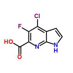 4-氯-5-氟-1H-吡咯并[2,3-b] 吡啶-6-羧酸酸结构式