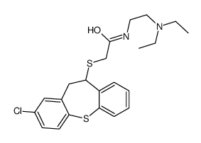 2-[(3-chloro-5,6-dihydrobenzo[b][1]benzothiepin-6-yl)sulfanyl]-N-[2-(diethylamino)ethyl]acetamide Structure