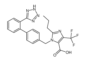 2-propyl-3-[[4-[2-(2H-tetrazol-5-yl)phenyl]phenyl]methyl]-5-(trifluoromethyl)imidazole-4-carboxylic acid Structure