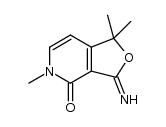 3-imino-1,1,5-trimethylfuro[3,4-c]pyridin-4(5H)-one结构式