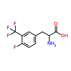 4-FLUORO-3-(TRIFLUOROMETHYL)-DL-PHENYLALANINE结构式